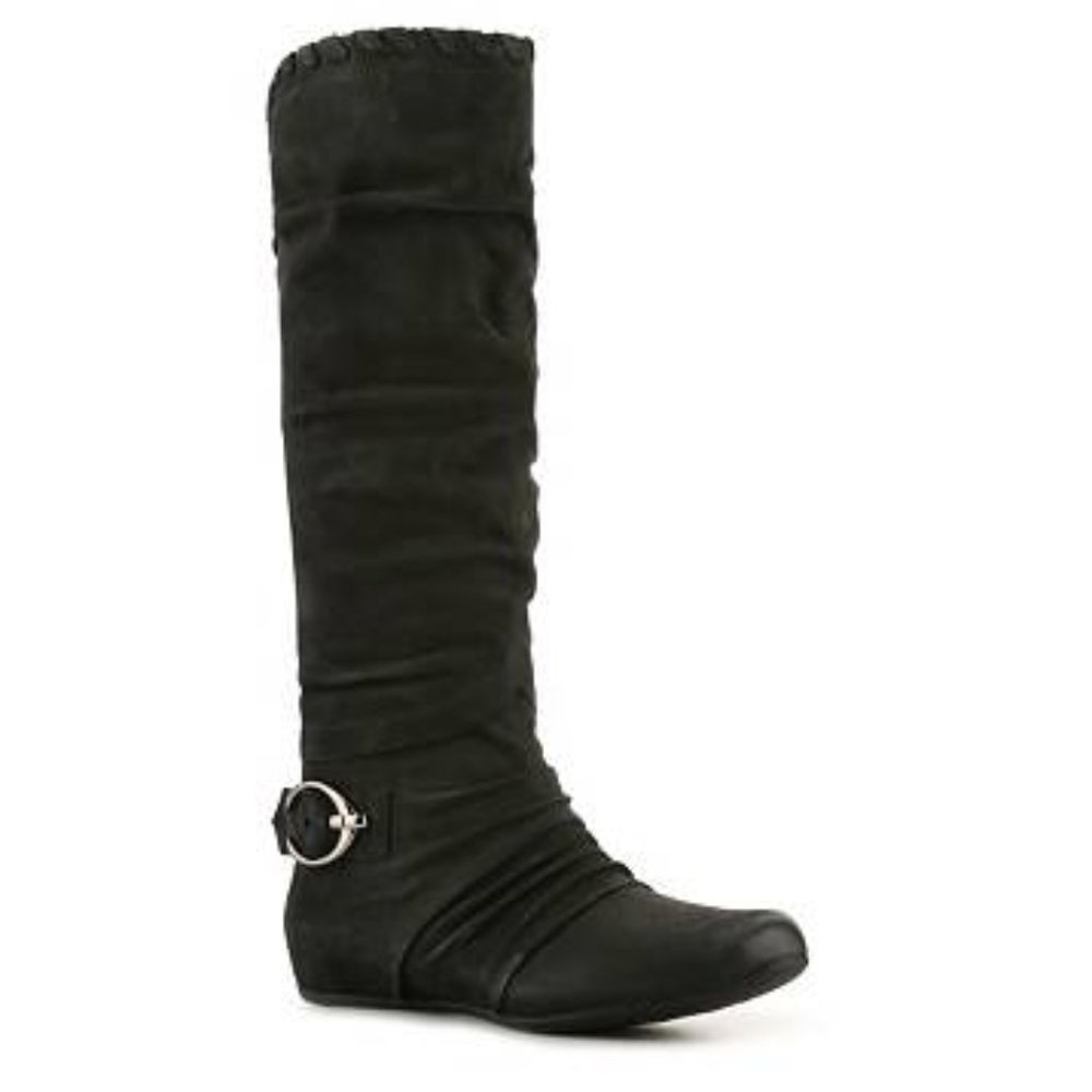 NIB! EARTHIES CHARA Ruched Black Boot 6.5  - Comfy